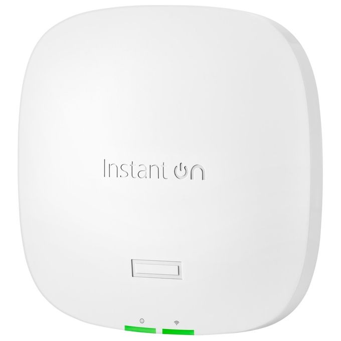 HPE S1T29A Networking Instant On Access Point Bundle with PSU Dual Radio Tri Band 2x2 Wi-Fi 6E (RW) AP32 IEEE 802.11ax 2.4 GHz 5 GHz 6 GHz Multi User MIMO 1x 2.5 GbE PoE colore Bianco