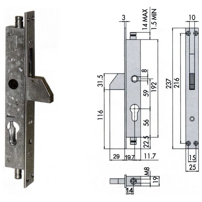 Cisa 46305-19-0 Serr Infilare S-cilindro