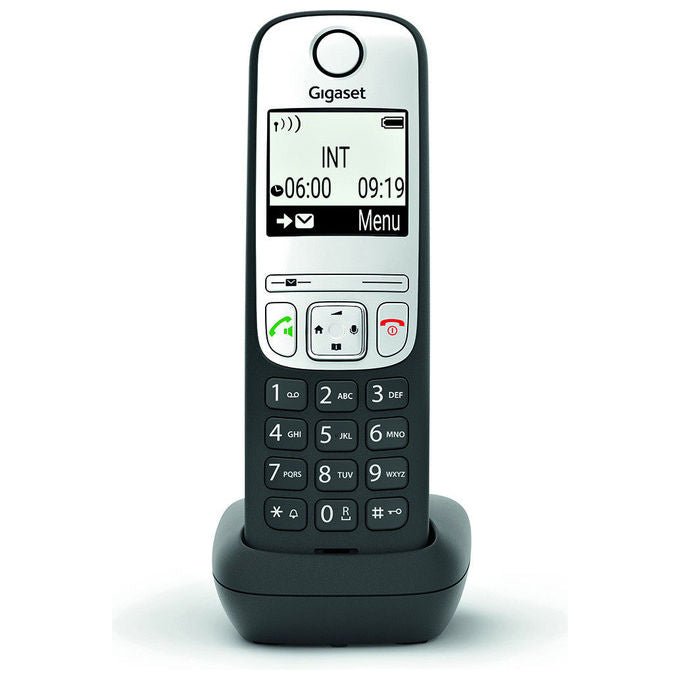 Gigaset A690HX Telefono Analogico DECT con Identificazione Chiamante e Vivavoce Memoria 150 Contatti Schermo 2 pollici Risoluzione 96 x 64 pixel Tempo in Standby 180 ore colore Nero
