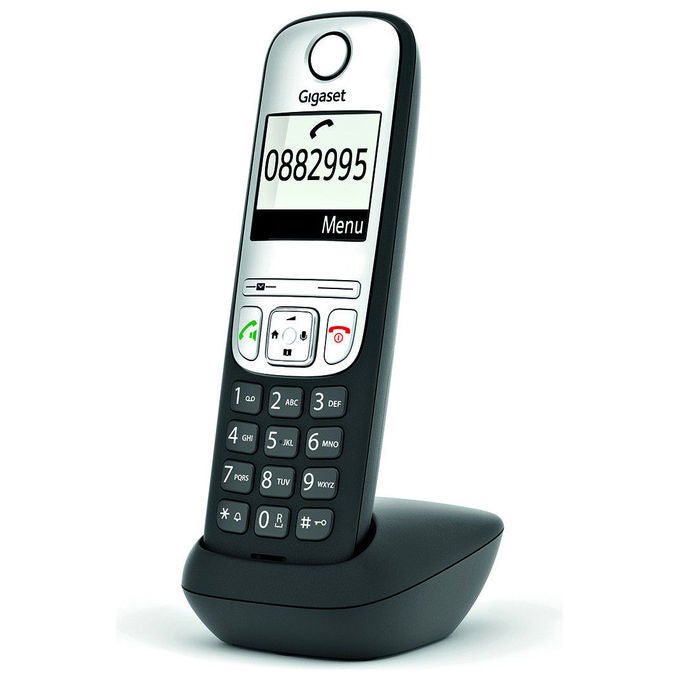 Gigaset A690HX Telefono Analogico DECT con Identificazione Chiamante e Vivavoce Memoria 150 Contatti Schermo 2 pollici Risoluzione 96 x 64 pixel Tempo in Standby 180 ore colore Nero