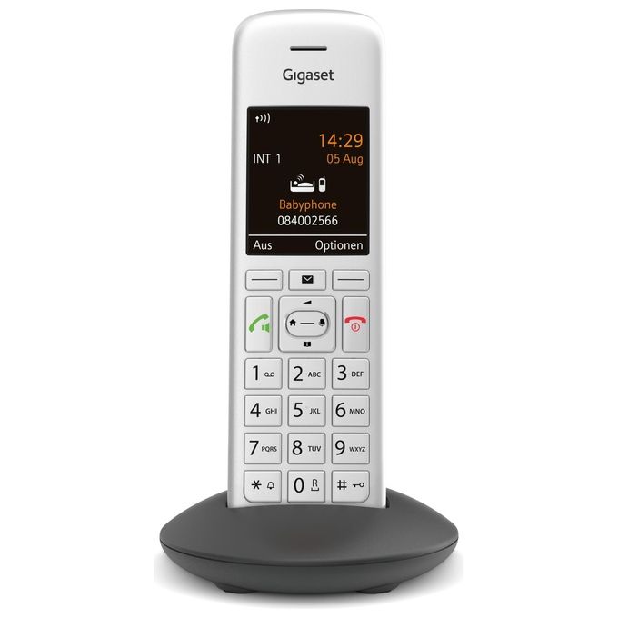Gigaset S30852H2969B104 Telefono DECT Display TFT 2.2 pollici Rubrica 200 contatti Vivavoce colore Silver-Black