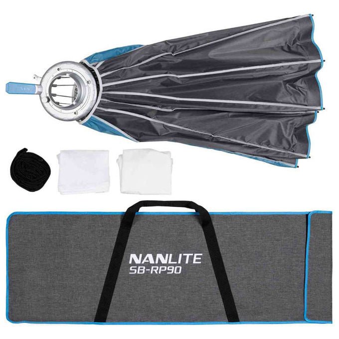 Nanlite SB-RP90 Rapid 90 Softbox Parabolico con Montaggio Bowens e Sistema Apertura Rapida colore Nero