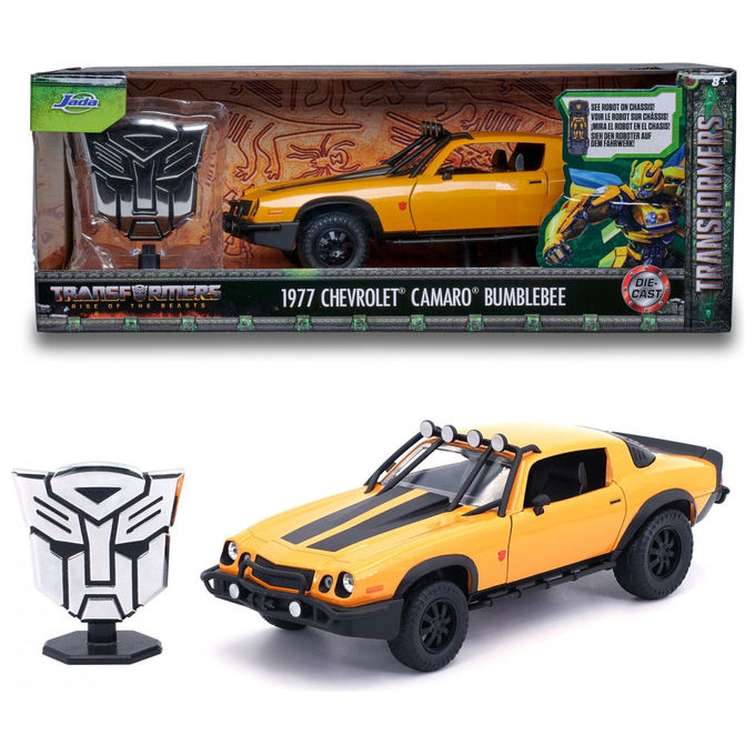 Jada Toys 253115010 Transformers Bumblebee (T7) Auto in Scala 1:24 in Metallo con Parti Apribili colore Giallo