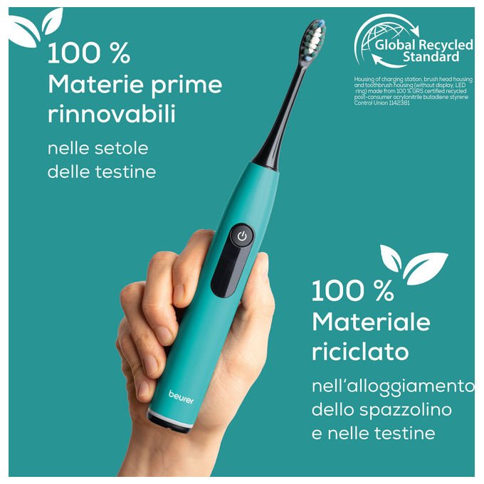 Beurer SC 50, Spazzolino Elettrico Sonico, Ocean Breeze, Green Planet