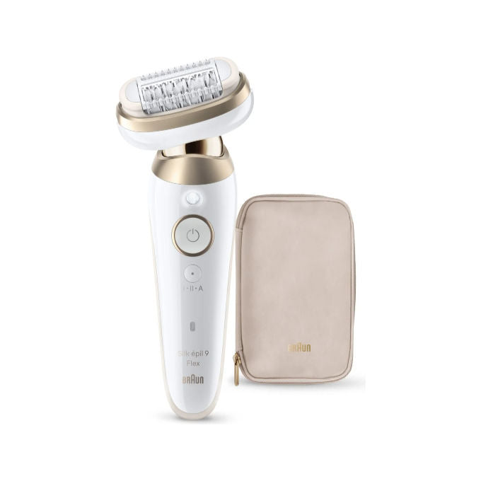 Braun 9-011 3D Silk-épil 9 Flex Epilatore wet dry testa flessibile 360° 40 pinzette MicroGrip colore Oro