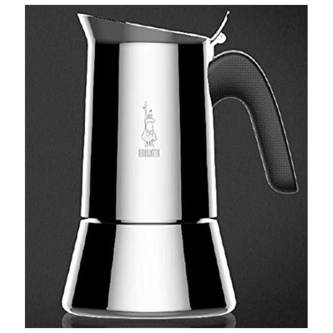 Bialetti 0007266-CN New Venus Caffettiera in Acciaio Inox 10 Tazze per Induzione colore Acciaio