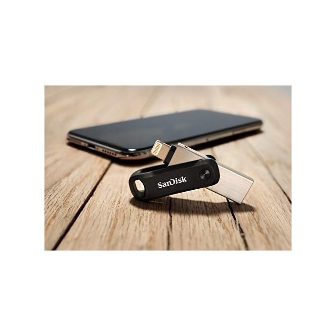 SanDisk 64GB iXpand Flash Drive Go with Lightning and USB 3.0 connectors, for iPhone-iPad, PC and Mac