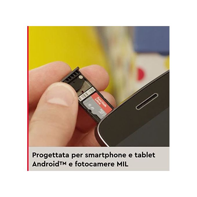 Sandisk, MicroSDXC 128GB, Ultra, UHS-I, Classe 10