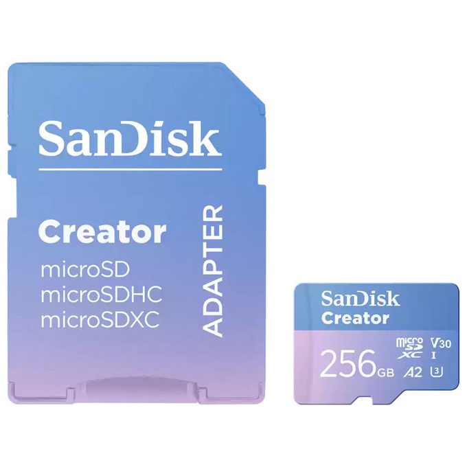 SanDisk SDSQXAV-256G-GN6MS Scheda di memoria microSDXC 512 GB A2 V30 UHS-I U3 190 MB-s colore Nero