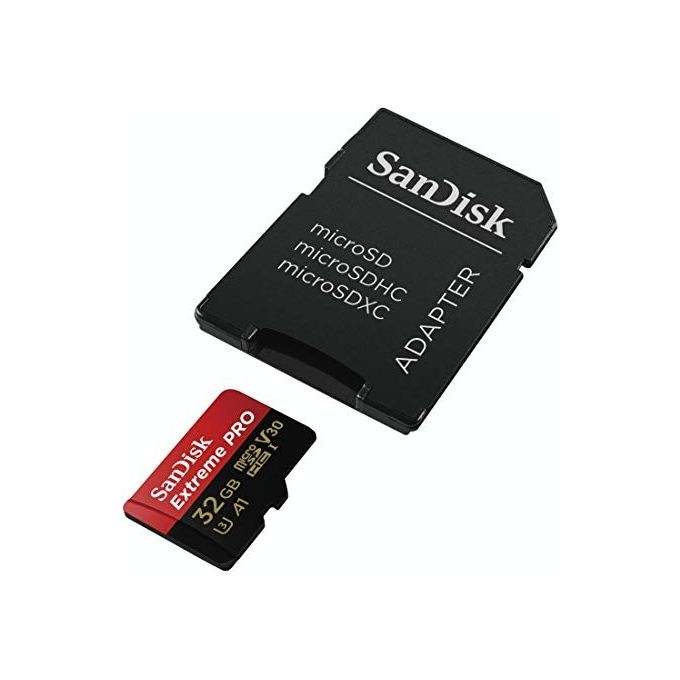 SanDisk Extreme Pro 32 GB microSDHC e Adattatore SD fino a 100 MB-sec, Classe 10, UHS-I, U3, V30