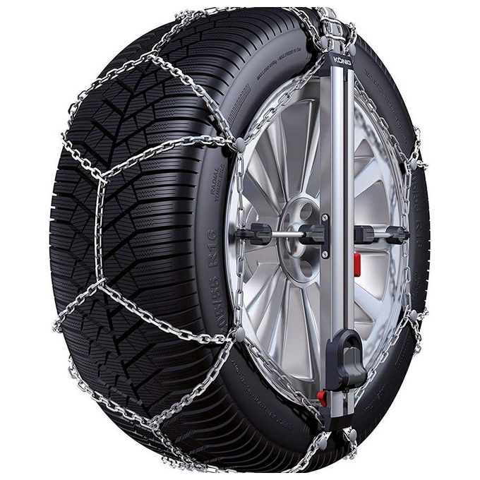 [ComeNuovo] KoNIG Catene da neve per auto EASY-FIT CU-9 050 per misure pneumatici 165-80 R13 - 175-70 R13 - 185-65 R13 - 155-80 R14 - 165-70 R14 - 185-60 R14 - 195-55 R14 - 155-70 R15 - 165-60 R15 - 175-55 R15 - 195-45 R15