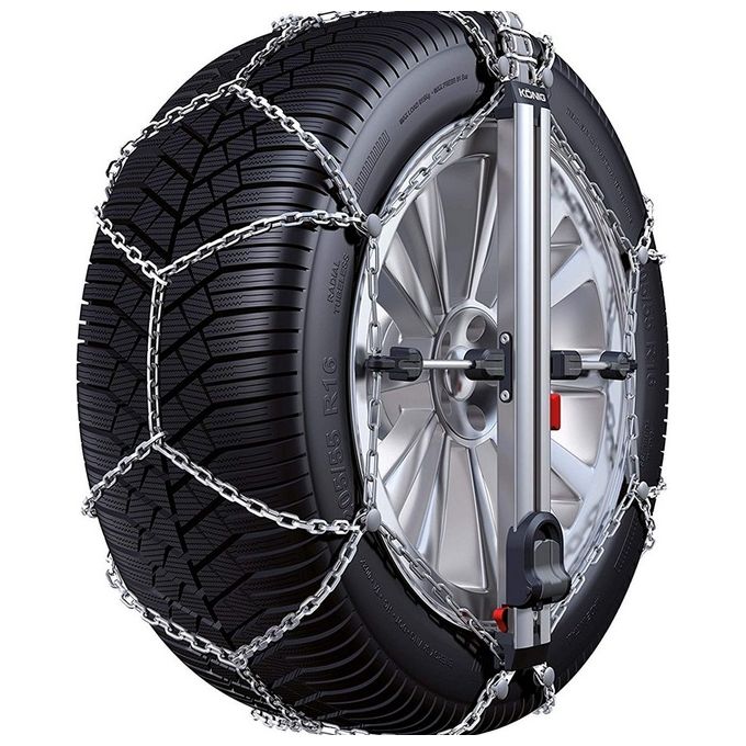 KoNIG Catene da neve per auto EASY-FIT CU-9 050 per misure pneumatici 165-80 R13 - 175-70 R13 - 185-65 R13 - 155-80 R14 - 165-70 R14 - 185-60 R14 - 195-55 R14 - 155-70 R15 - 165-60 R15 - 175-55 R15 - 195-45 R15