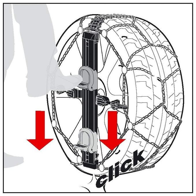 KoNIG Catene da neve  per SUV e cross-over EASY-FIT SUV 225 per misure pneumatici 195-80 R 15 - 205-75 R 15 - 205-70 R 15 - 195-70 R16