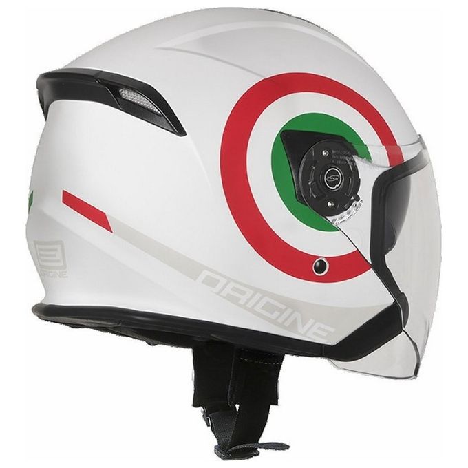Origine Casco Jet con visiera lunga e visierino parasole interno PALIO 2.0 Italy Bianco taglia XL