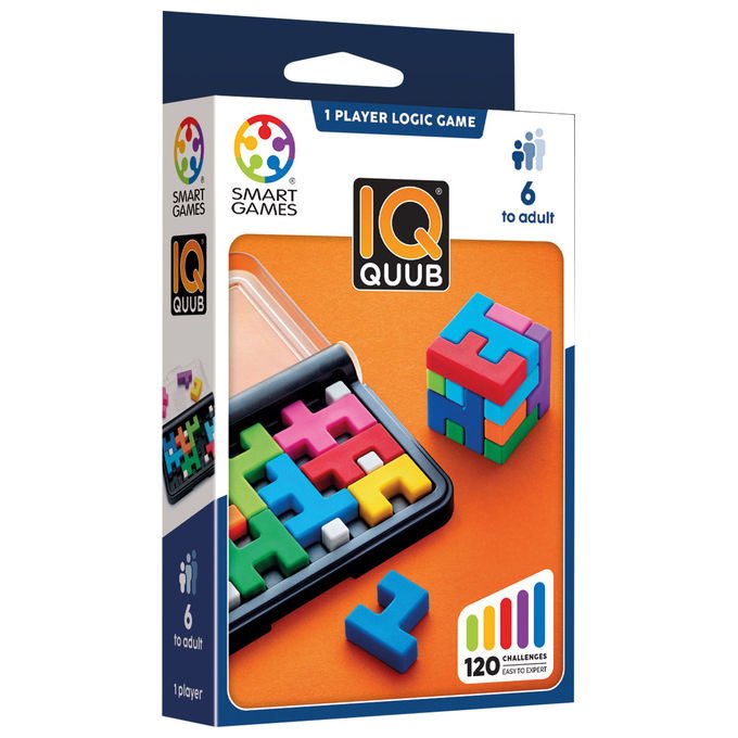 SmartGames SG494 IQ Quub Rompicapo Logico Puzzle 2D e 3D 120 Sfide 1 Giocatore dai 6 Anni Portatile