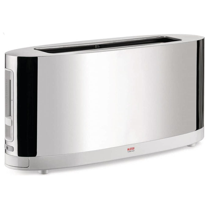 Alessi SG68W Tostapane con Griglia Scaldabrioche Acciaio Inossidabile 1080W Funzione REHEAT e DEFROST colore Bianco