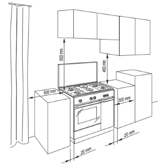 De Longhi SGW 854 N Linea Smart Cucina a Gas Libera Installazione Forno a Gas 4 Fuochi Classe energetica 86 cm Bianco