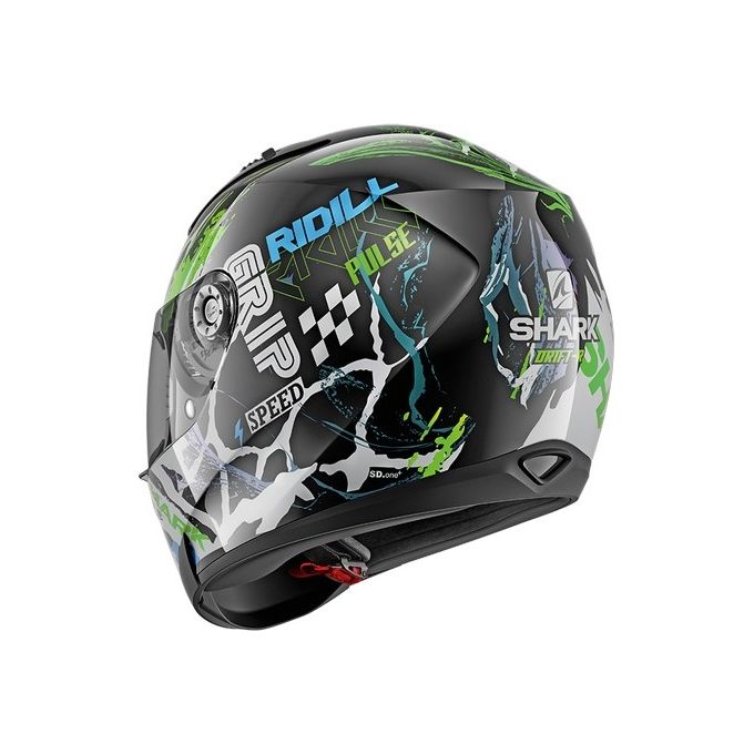 Shark Helmet Casco integrale Ridill 1.2 Drift-R Nero-Verde-Blu taglia L