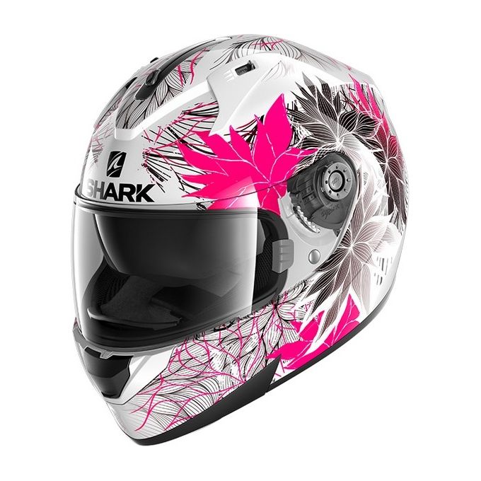 Shark Helmets Casco integrale in termoplastica a doppia visiera RIDILL 1.2 NELUM Bianco-Rosa-Nero taglia S