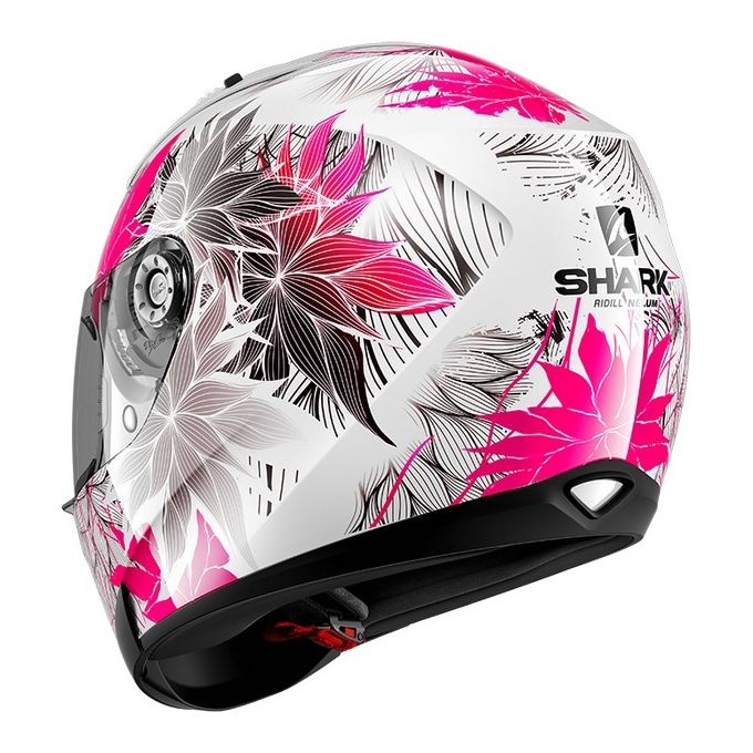 Shark Helmets Casco integrale in termoplastica a doppia visiera RIDILL 1.2 NELUM Bianco-Rosa-Nero taglia S
