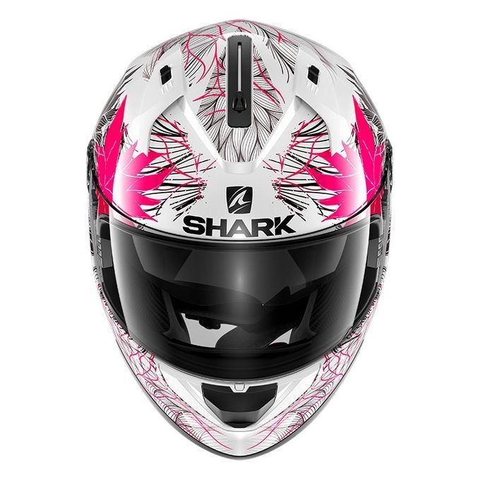 Shark Helmets Casco integrale in termoplastica a doppia visiera RIDILL 1.2 NELUM Bianco-Rosa-Nero taglia XS