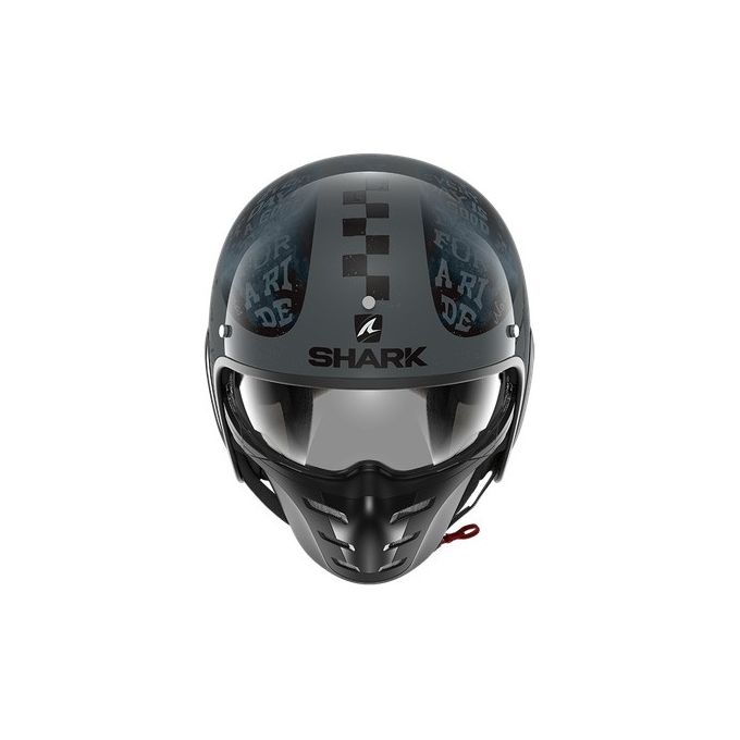Shark Helmets Casco Jet con visierino parasole e mascherina S-DRAK 2 TRIPP IN Grigio-Giallo taglia M