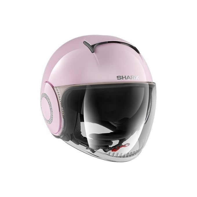 Shark Helmet Casco Jet Nano Crystal Blank Rosa taglia XS