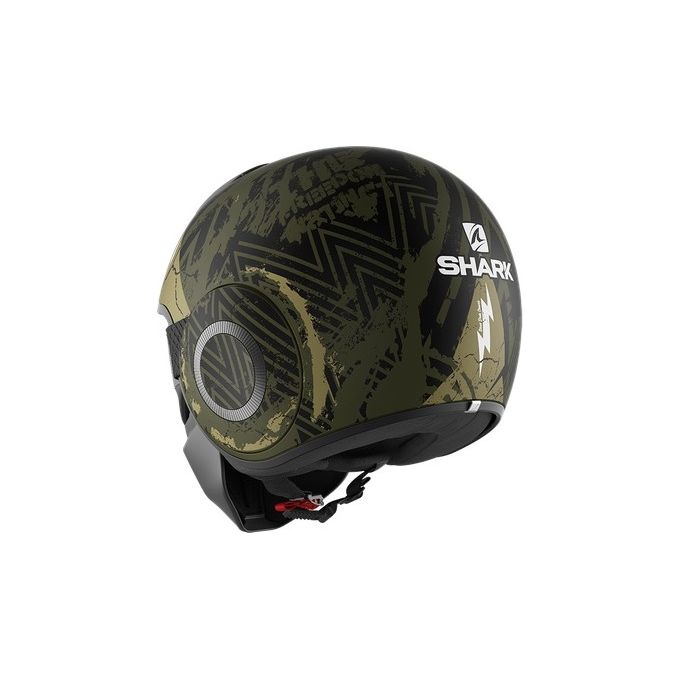 Shark Helmets Casco Jet con mascherina e googles STREET DRAK CROWER Mat Nero-Verde Opaco taglia S