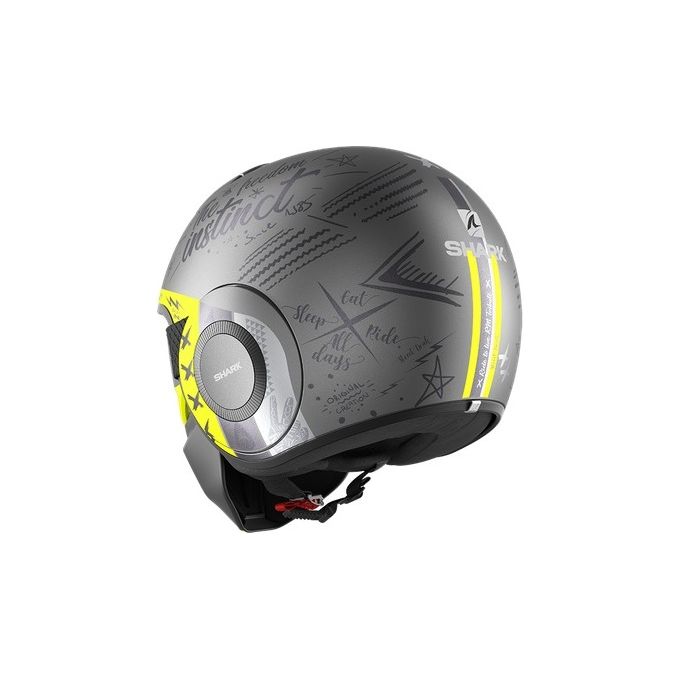 Shark Helmets Casco Jet con mascherina e googles STREET DRAK TRIBUTE RM Mat Antracite-Giallo Fluo taglia S