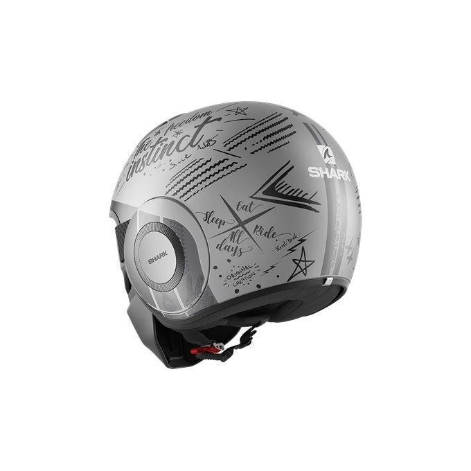 Shark Helmets Casco Jet con mascherina e googles STREET DRAK TRIBUTE RM Mat Argento-Antracite Opaco taglia L