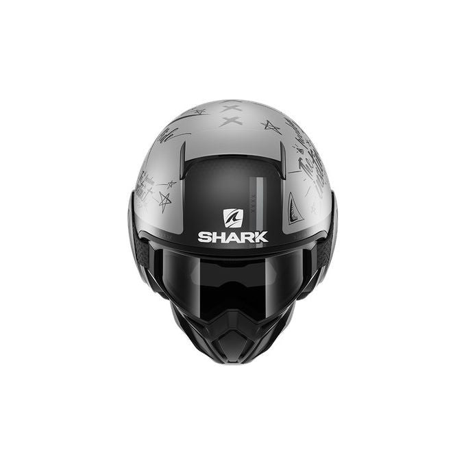 Shark Helmets Casco Jet con mascherina e googles STREET DRAK TRIBUTE RM Mat Argento-Antracite Opaco taglia L