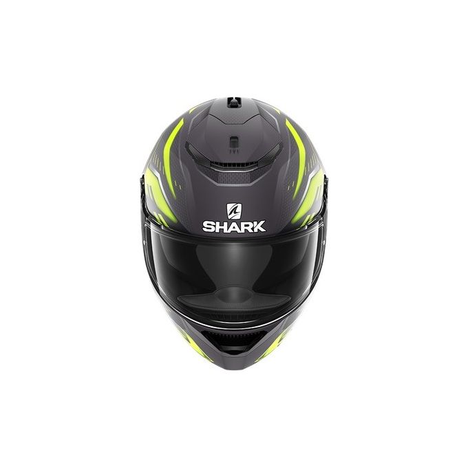 Shark Helmets Casco integrale in fibra a doppia visiera SPARTAN 1.2 ANTHEON MAT Antracite-Giallo-Nero Opaco taglia XL