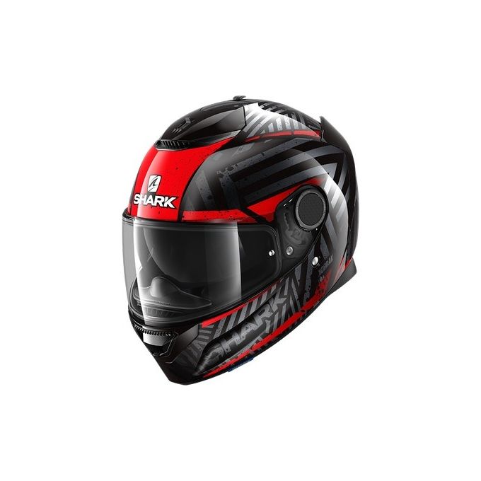 Shark Helmets Casco integrale in fibra a doppia visiera SPARTAN 1.2 KOBRAK Nero-Rosso taglia M