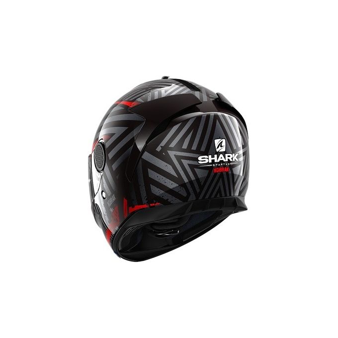 Shark Helmets Casco integrale in fibra a doppia visiera SPARTAN 1.2 KOBRAK Nero-Rosso taglia M
