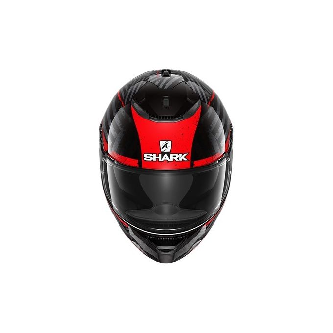 Shark Helmets Casco integrale in fibra a doppia visiera SPARTAN 1.2 KOBRAK Nero-Rosso taglia M