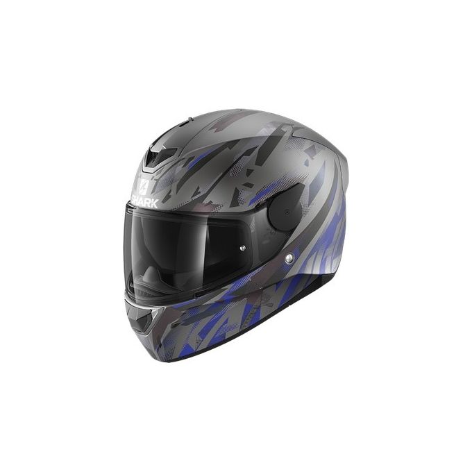 Shark Helmets Casco integrale a doppia visiera D-SKWAL 2 KANHJI Mat   Antracite Opaco-Blu-Nero taglia L