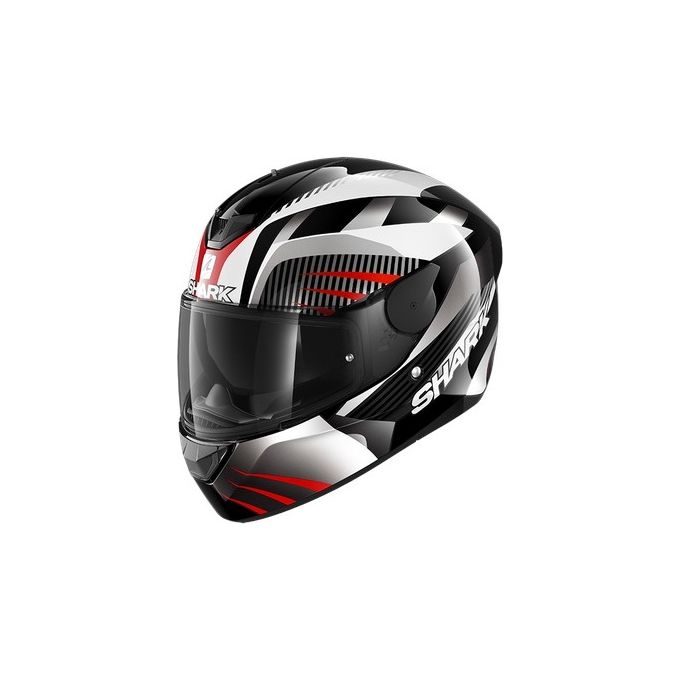 Shark Helmets Casco integrale a doppia visiera D-SKWAL 2 MERCURIUM   Nero-Bianco-Rosso taglia S