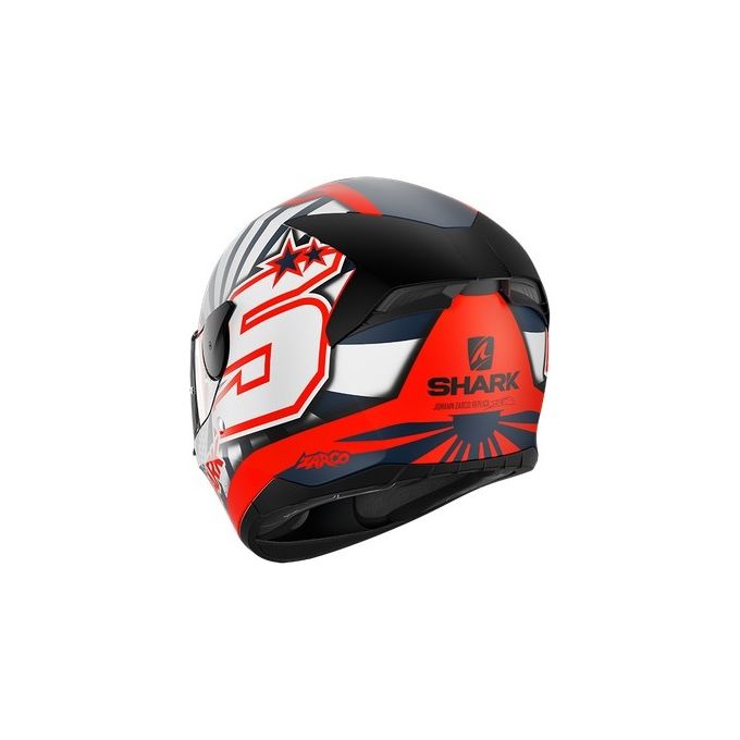 Shark Helmets Casco integrale a doppia visiera D-SKWAL 2 ZARCO 2019 Mat   Arancione Opaco-Bianco-Blu taglia S
