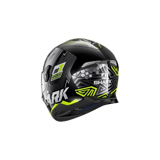 Shark Helmets Casco integrale a doppia visiera con LED integrati SKWAL 2.2 NOXXYS   Nero-Giallo-Argento taglia XL