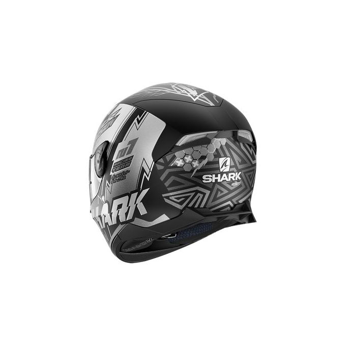 Shark Helmets Casco integrale a doppia visiera con LED integrati SKWAL 2.2 NOXXYS Mat   Nero Opaco-Antracite-Argento taglia L