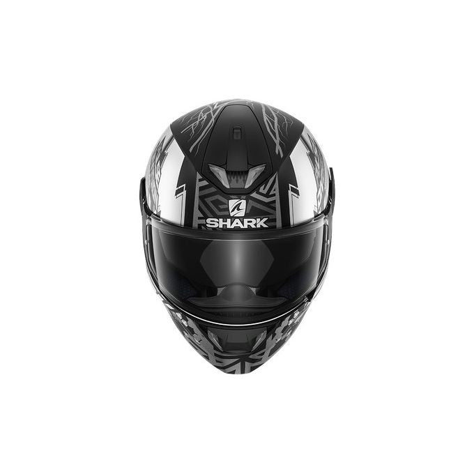 Shark Helmets Casco integrale a doppia visiera con LED integrati SKWAL 2.2 NOXXYS Mat   Nero Opaco-Antracite-Argento taglia L
