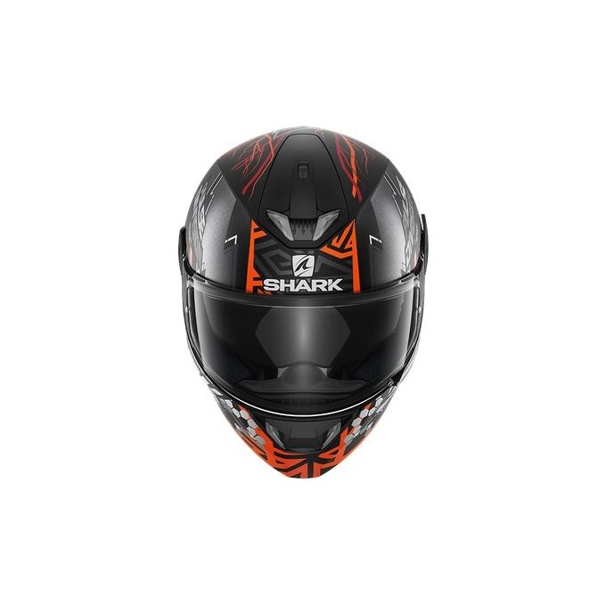 Shark Helmets Casco integrale a doppia visiera con LED integrati SKWAL 2.2 NOXXYS Mat   Nero Opaco-Arancione-Argento taglia XL