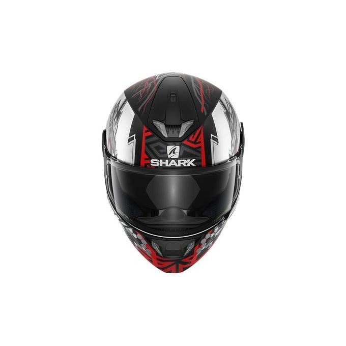 Shark Helmets Casco integrale a doppia visiera con LED integrati SKWAL 2.2 NOXXYS Mat   Nero Opaco-Rosso-Argento taglia XL