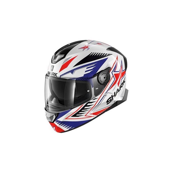 Shark Helmets Casco integrale a doppia visiera con LED integrati SKWAL 2.2 DRAGHAL    Bianco-Blu-Rosso taglia S