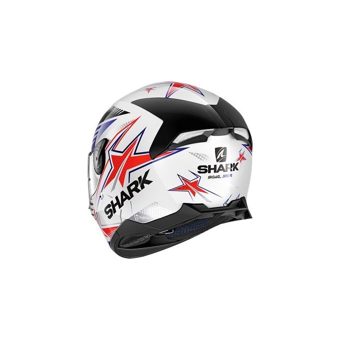Shark Helmets Casco integrale a doppia visiera con LED integrati SKWAL 2.2 DRAGHAL    Bianco-Blu-Rosso taglia S