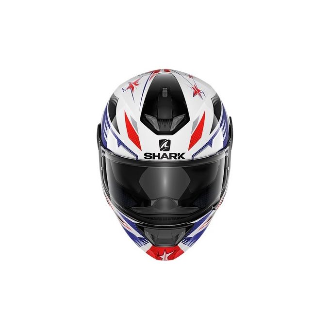 Shark Helmets Casco integrale a doppia visiera con LED integrati SKWAL 2.2 DRAGHAL    Bianco-Blu-Rosso taglia S