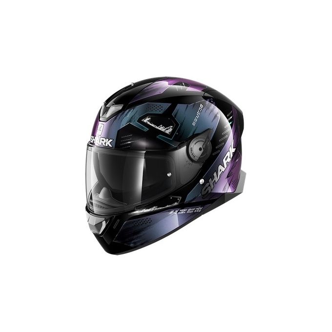 Shark Helmets Casco integrale a doppia visiera con LED integrati SKWAL 2.2 VENGER    Nero-Glitter-Nero taglia L