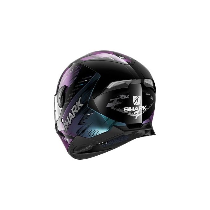 Shark Helmets Casco integrale a doppia visiera con LED integrati SKWAL 2.2 VENGER    Nero-Glitter-Nero taglia L