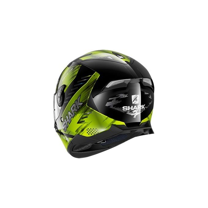 Shark Helmets Casco integrale a doppia visiera con LED integrati SKWAL 2.2 VENGER    Nero-Giallo-Nero taglia S