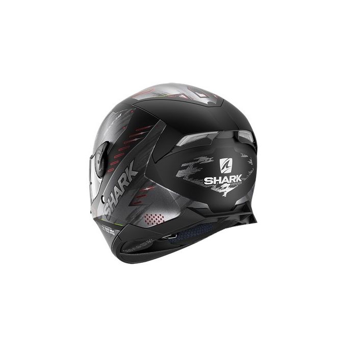 Shark Helmets Casco integrale a doppia visiera con LED integrati SKWAL 2.2 VENGER Mat    Nero Oapco-Antracite-Rosso taglia S